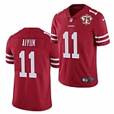 Nike 49ers 11 Brandon Aiyuk Red 75th Anniversary Vapor Untouchable Limited Jersey Dzhi,baseball caps,new era cap wholesale,wholesale hats